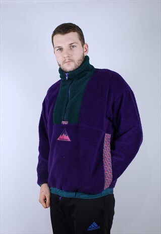 VINTAGE HELLY HENSEN FLEECE JACKET MEN RARE