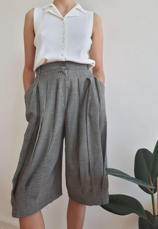 80S GIORGIO ARMANI GINGHAM BERMUDAS