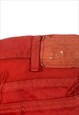 VINTAGE LEVI'S DENIM SHORTS OVERDYED RED W31 BV14556