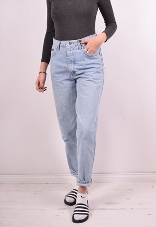 WRANGLER WOMENS VINTAGE JEANS W28 L29 BLUE 90S