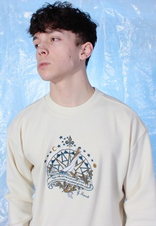 VINTAGE PAUL & SHARK CREAM KNITTED JUMPER