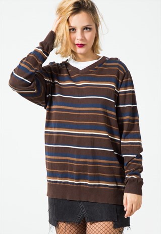 ON SALE VINTAGE 80S TOMMY HILFIGER KNITWEAR JUMPER / S0401