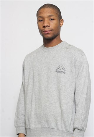 VINTAGE KAPPA LOGO SWEATSHIRT GREY