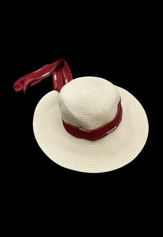 Ladies New Cream Straw Fedora Vintage Style Hat