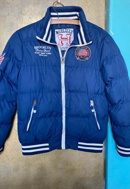 Varsity Blue DLX Harvard 1983 Jacket .Chuinky Zip Size 8