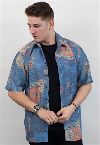 VINTAGE ABSTRACT PATTERN SHIRT