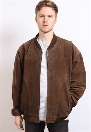 VINTAGE SUEDE BOMBER JACKET
