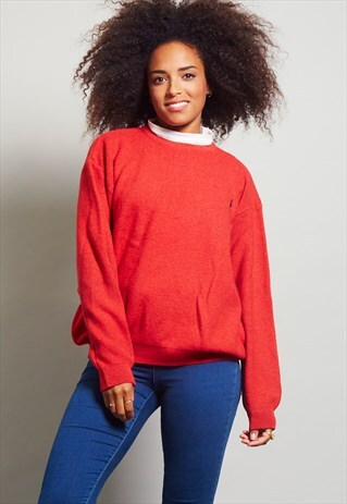 VINTAGE RALPH LAUREN OVERSIZED 90'S RED JUMPER