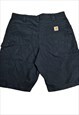 Men's Carhartt Carpenter Cargo Shorts in Black Size W36