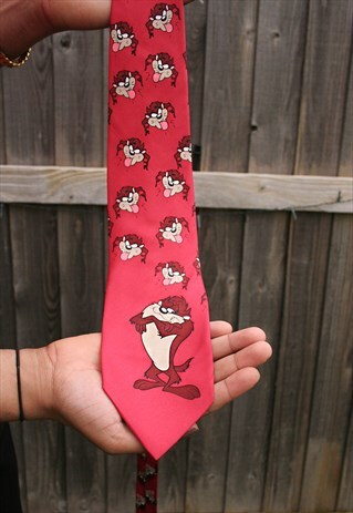 VINTAGE LOONEY TUNES TASMANIAN DEVIL SILK TIE