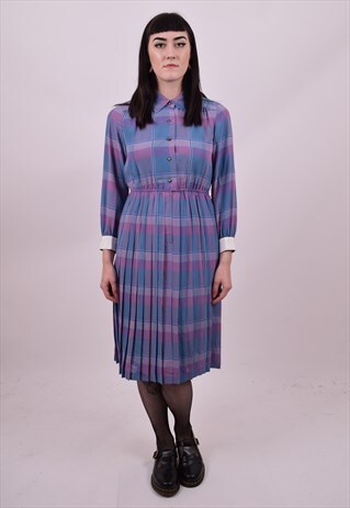 VINTAGE 80'S DOES 40'S TEA DAY GRANNY DRESS SIZE 12 14