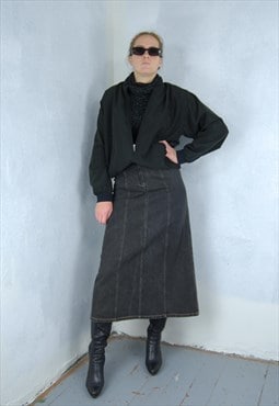 Vintage y2k rave unisex bomber mesh track jacket in black