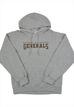 Vintage Macarthur Generals Hoodie Sweatshirt Grey Small