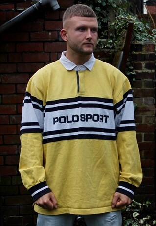 VINTAGE RARE RALPH LAUREN POLO SPORT SPELL OUT RUGBY TOP XL