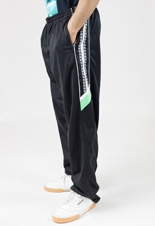 VINTAGE 90'S DIADORA BLACK TRACKSUIT BOTTOMS