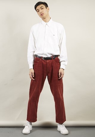 VINTAGE 90'S LACOSTE WHITE LONG-SLEEVE SHIRT