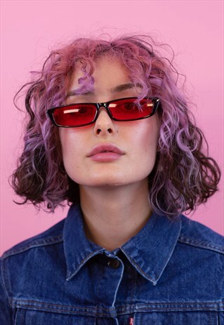 ANGULAR RECTANGLE 90'S INSPIRED RETRO SUNGLASSES