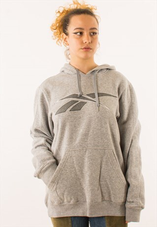 VINTAGE GREY REEBOK HOODIE PULLOVER