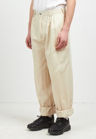 VINTAGE BEIGE EXIT TROUSERS BOTTOMS
