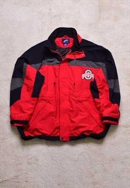 Vintage 90s Pro Player Ohio State Red Black Coat Jacket
