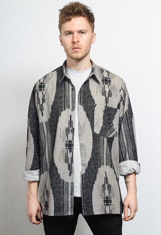 VINTAGE AZTEC PATTERNED SHIRT