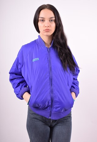 COLUMBIA WOMENS VINTAGE REVERSIBLE JACKET MEDIUM PURPLE 90'S
