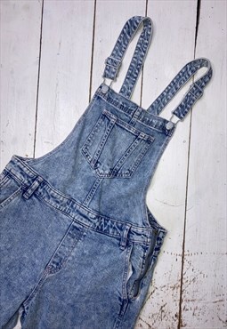 vintage blue denim dungarees old navy size 12