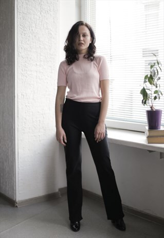 VINTAGE 90'S HENNES BLACK STRAIGHT TROUSERS