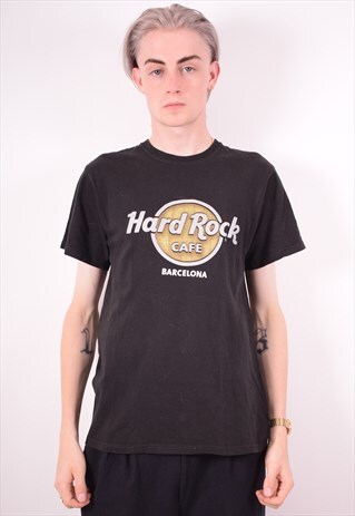 HARD ROCK CAFE MENS VINTAGE T-SHIRT TOP MEDIUM BLACK 90S