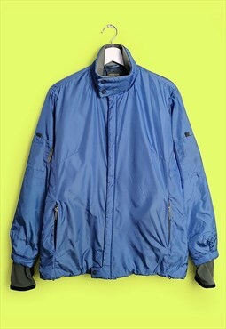 Vintage Napapijri Soft Shell Winter Ski Jacket in Blue