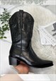 COWBOY BOOTS BLACK WESTERN COWGIRL BOOTS