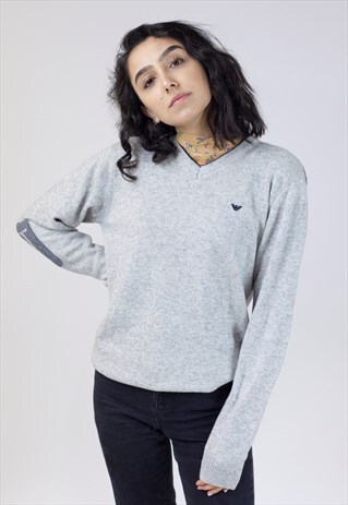 VINTAGE 90'S ARMANI GREY JUMPER