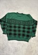 VINTAGE GAP KNITTED JUMPER ABSTRACT PATTERNED KNIT SWEATER