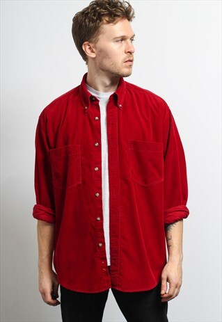 VINTAGE CORDUROY SHIRT RED