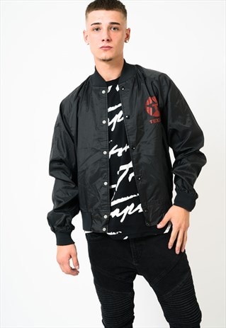 VINTAGE BLACK BOMBER JACKET
