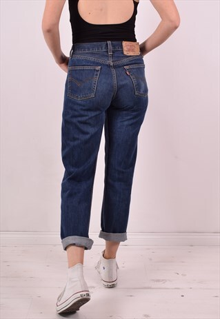 LEVI'S 501 WOMENS VINTAGE JEANS W30 L30 BLUE 90S
