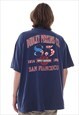 Vintage HARLEY DAVIDSON T Shirt Graphic Tee 90s Blue
