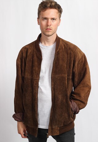 VINTAGE SUEDE BOMBER JACKET