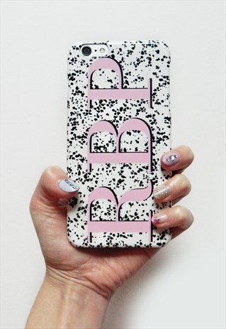 REGINA PINK MONOGRAM PHONE CASE - LARGE INITIALS