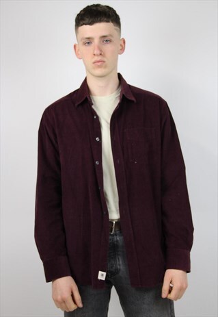 VINTAGE 90'S PURPLE CORD SHIRT