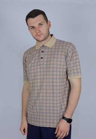 BURBERRY VINTAGE POLO SHIRT MEN RARE