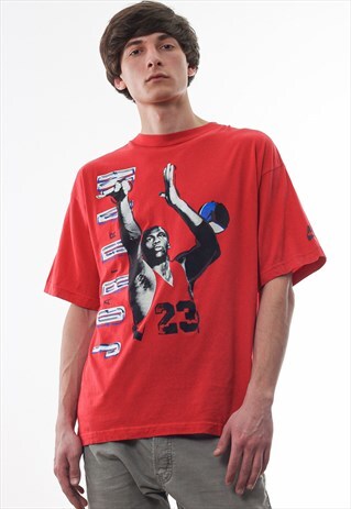 VINTAGE NIKE AIR JORDAN GRAPHIC TEE 90S RED