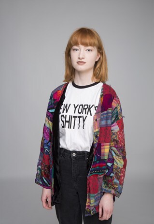 VINTAGE PATCHWORK VELVET REVERSIBLE JACKET