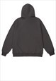 BUTTERFLY PRINT HOODIE GRAFFITI PULLOVER GRUNGE JUMPER BLACK