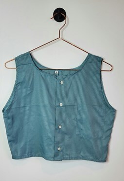 Upcycled Vintage Crop Top Size 12-14 