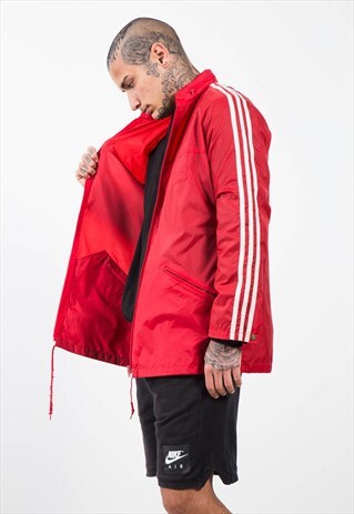 VINTAGE 90S ADIDAS RAINCOAT JACKET / S2325