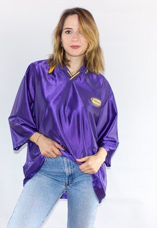 DEADSTOCK OVERSIZED METALLIC PURPLE JERSEY