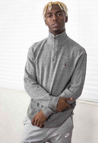 VINTAGE RALPH LAUREN 1/4 ZIP FRONT JUMPER 90S S 16.5