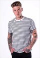 54 Floral Essential Striped T-Shirt - White/Navy Blue