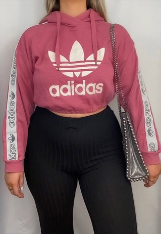 vintage cropped adidas hoodie